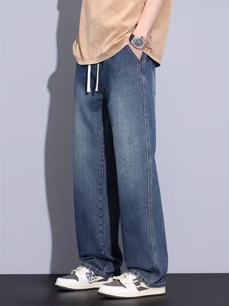 Straight Leg Trousers with Loose Fit