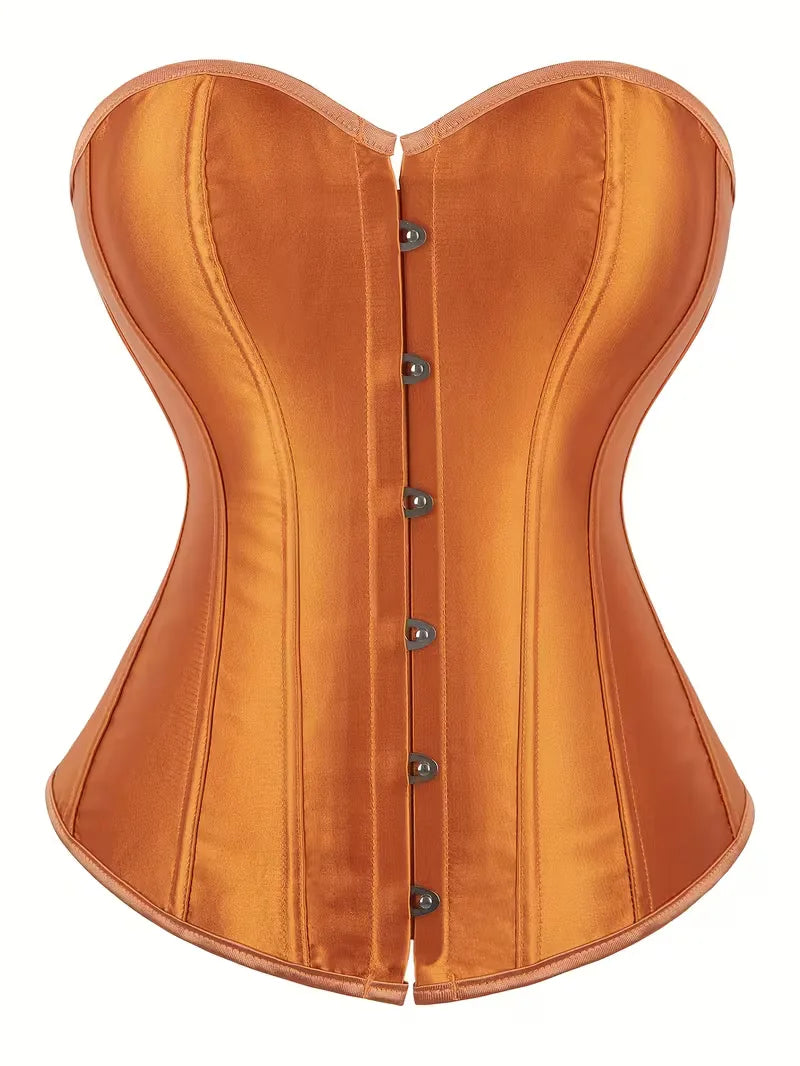 Corset bustier avec laçage et fermeture à boutons