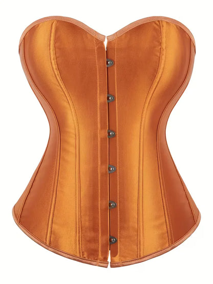 Corset bustier avec laçage et fermeture à boutons