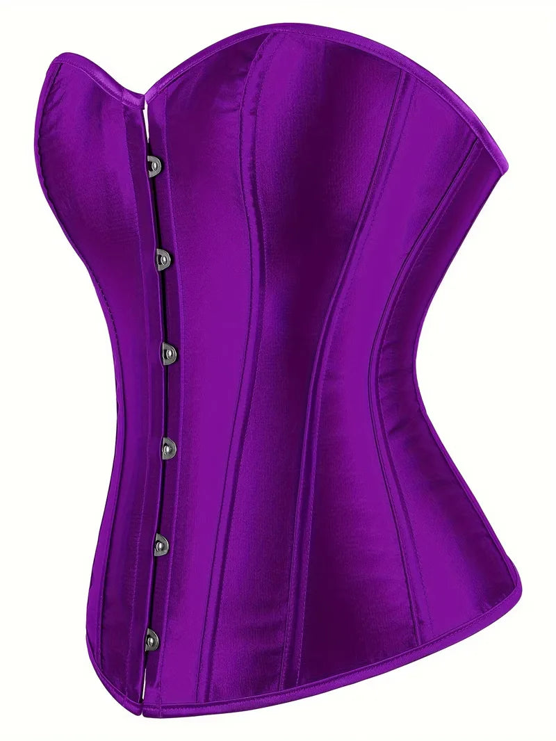 Corset bustier avec laçage et fermeture à boutons