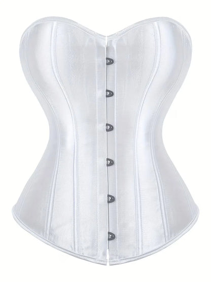 Corset bustier avec laçage et fermeture à boutons