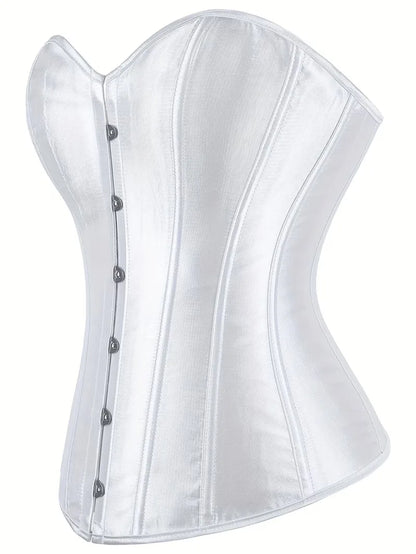 Corset bustier avec laçage et fermeture à boutons