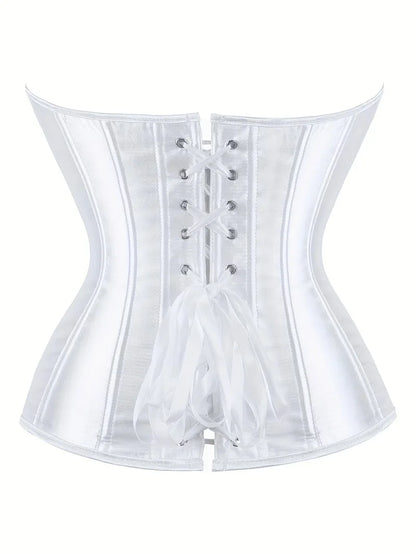 Corset bustier avec laçage et fermeture à boutons
