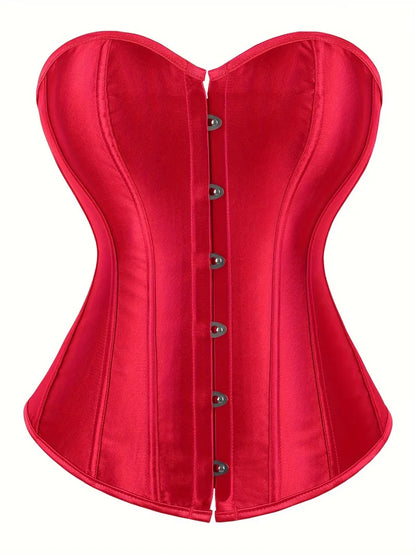Corset bustier avec laçage et fermeture à boutons