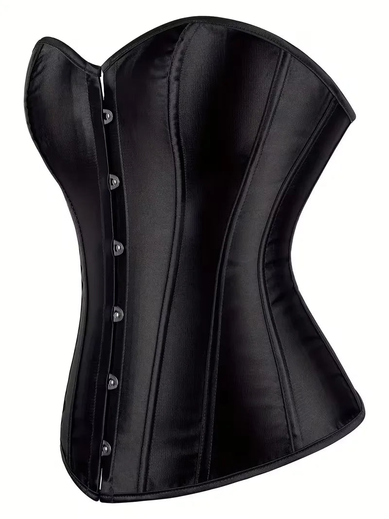 Corset bustier avec laçage et fermeture à boutons