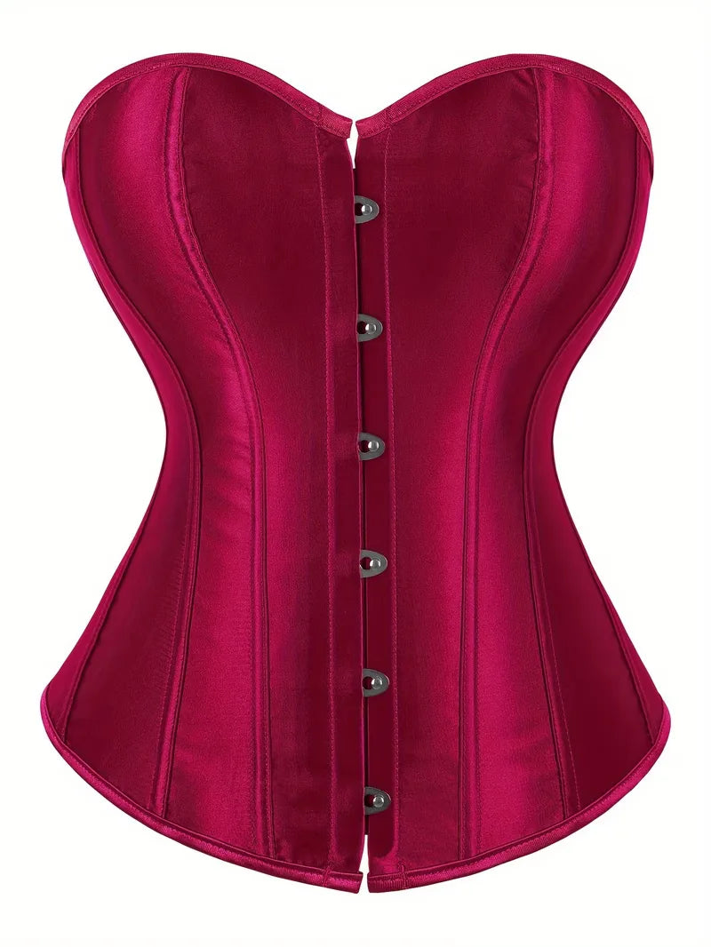 Corset bustier avec laçage et fermeture à boutons