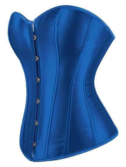 Corset bustier avec laçage et fermeture à boutons