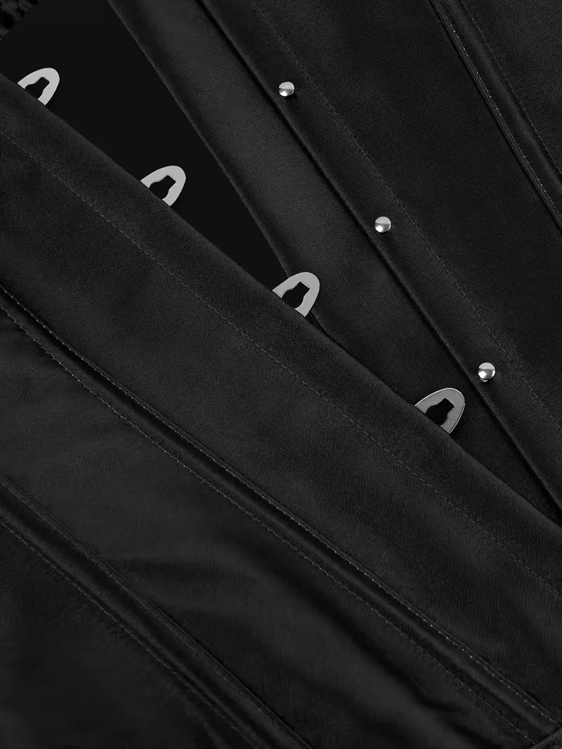Corset bustier avec laçage et fermeture à boutons