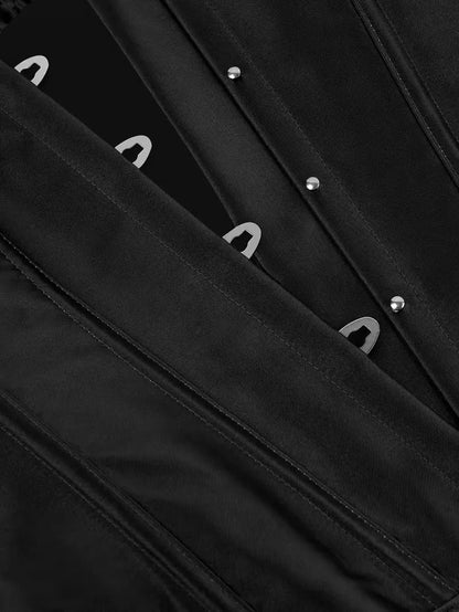 Corset bustier avec laçage et fermeture à boutons