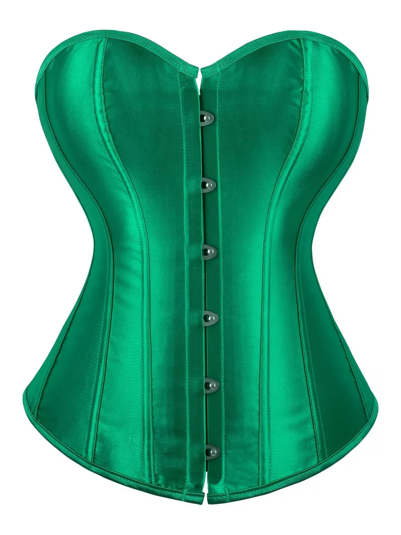 Corset bustier avec laçage et fermeture à boutons