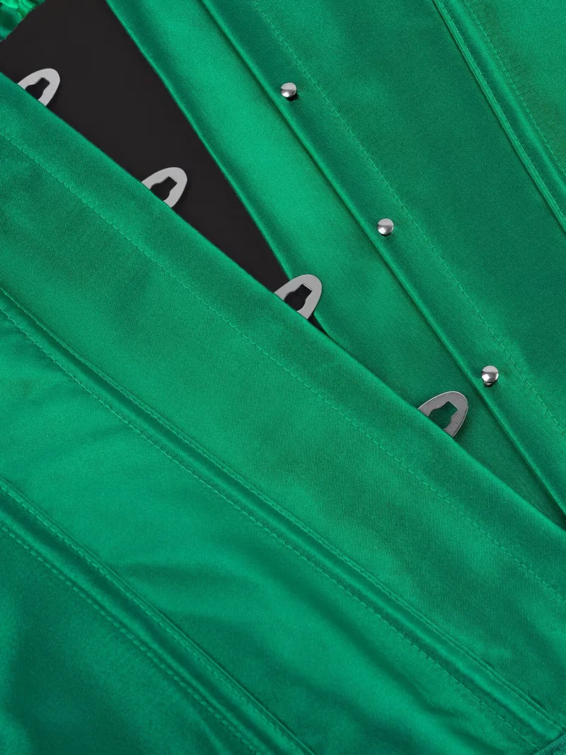 Corset bustier avec laçage et fermeture à boutons