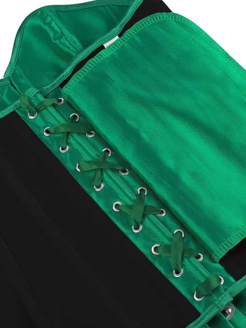 Corset bustier avec laçage et fermeture à boutons