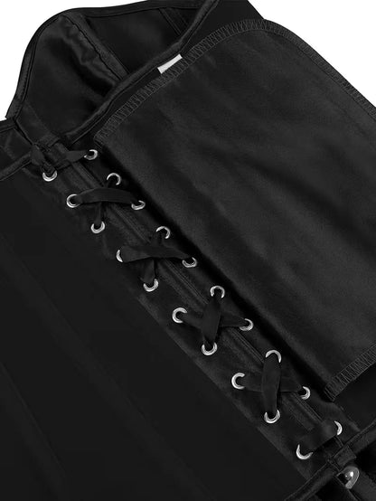 Corset bustier avec laçage et fermeture à boutons