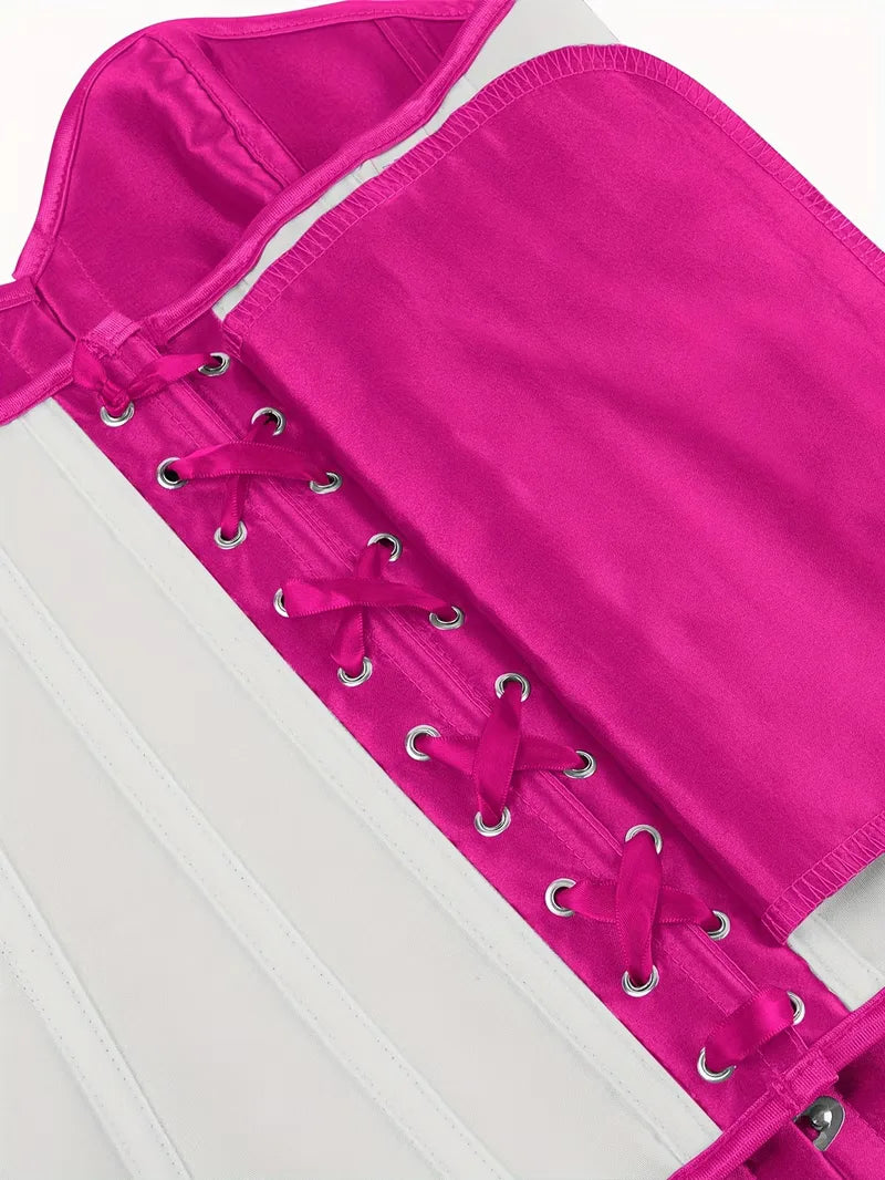 Corset bustier avec laçage et fermeture à boutons