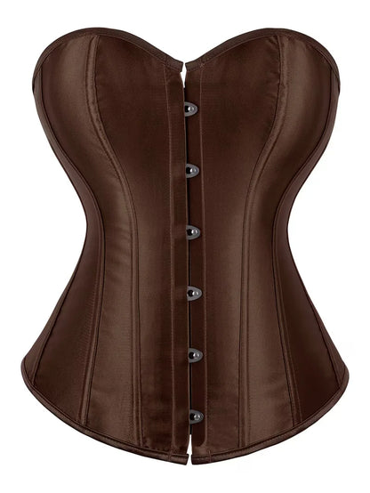 Corset bustier avec laçage et fermeture à boutons