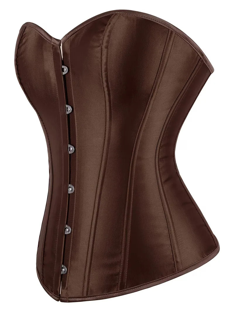 Corset bustier avec laçage et fermeture à boutons