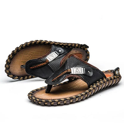 Stylish Leather Flip-Flops for Men