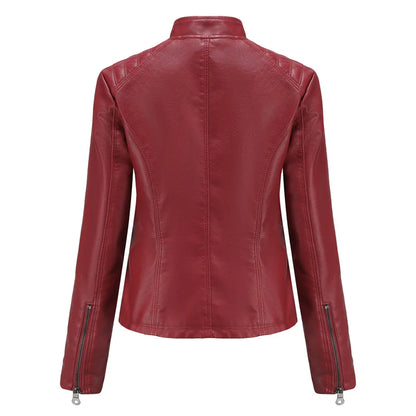 Stylish Leather Women's Jacket with Timeless Design