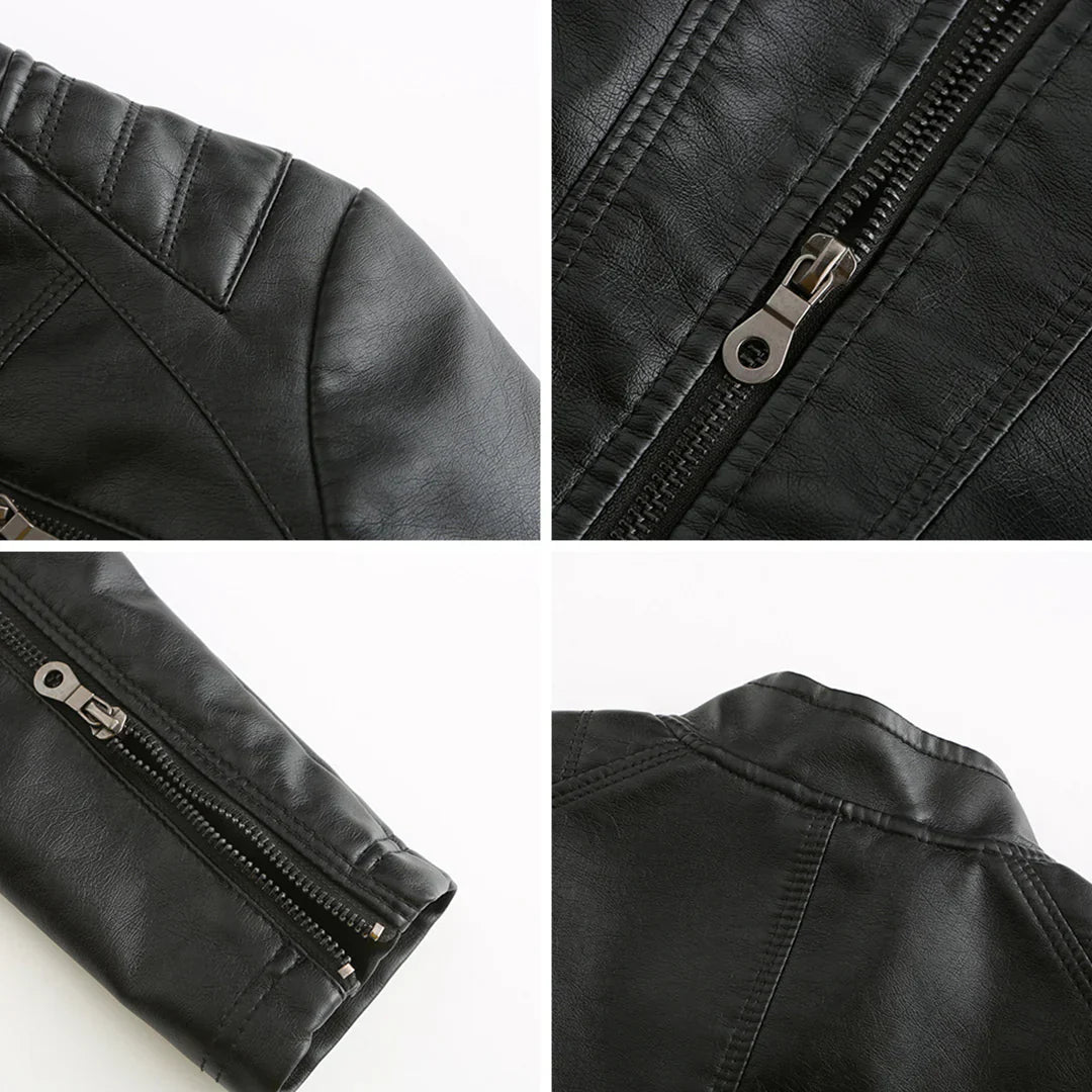 Stylish Leather Women's Jacket with Timeless Design