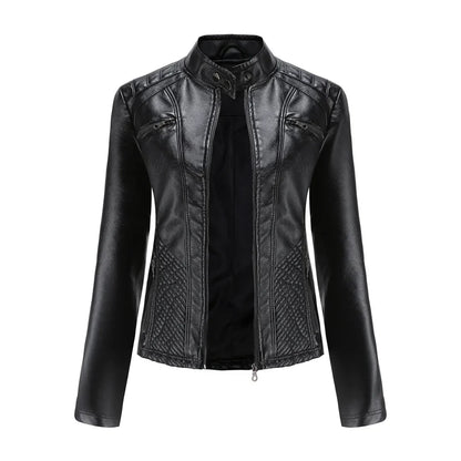 Stylish Leather Women's Jacket with Timeless Design