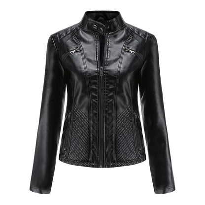 Stylish Leather Women's Jacket with Timeless Design