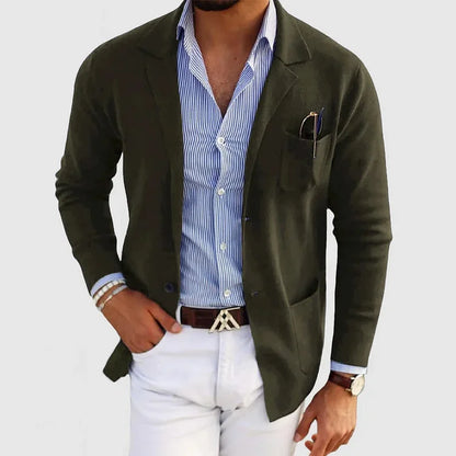 Stylish Men's Blazer with Casual Flap Pockets - Dan