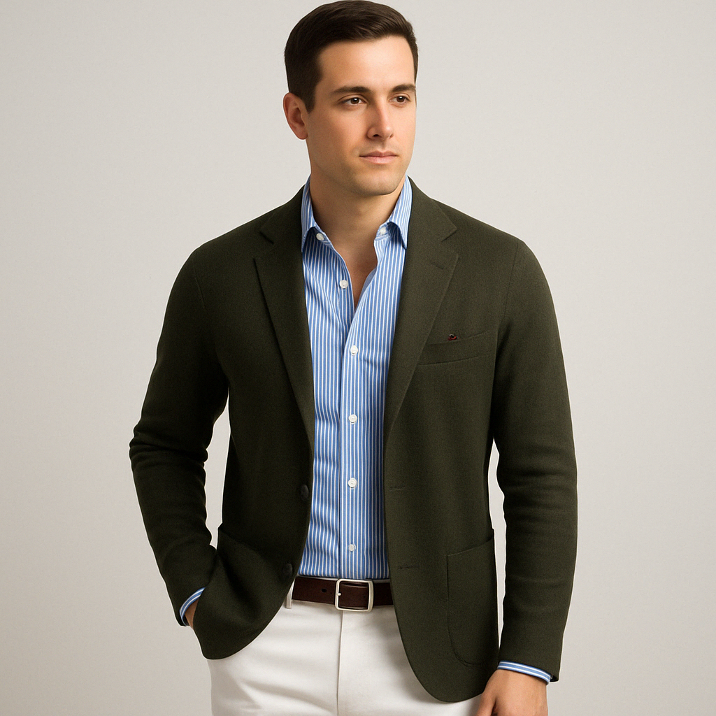 Stylish Men's Blazer with Casual Flap Pockets - Dan