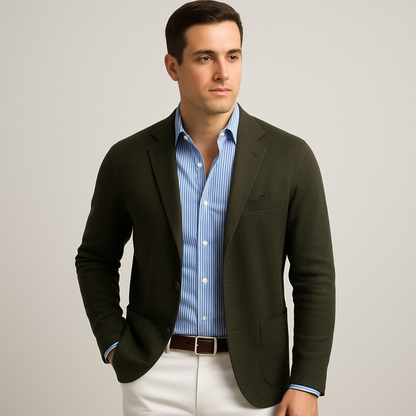 Stylish Men's Blazer with Casual Flap Pockets - Dan