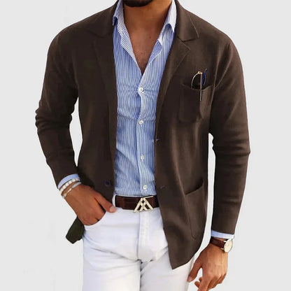 Stylish Men's Blazer with Casual Flap Pockets - Dan