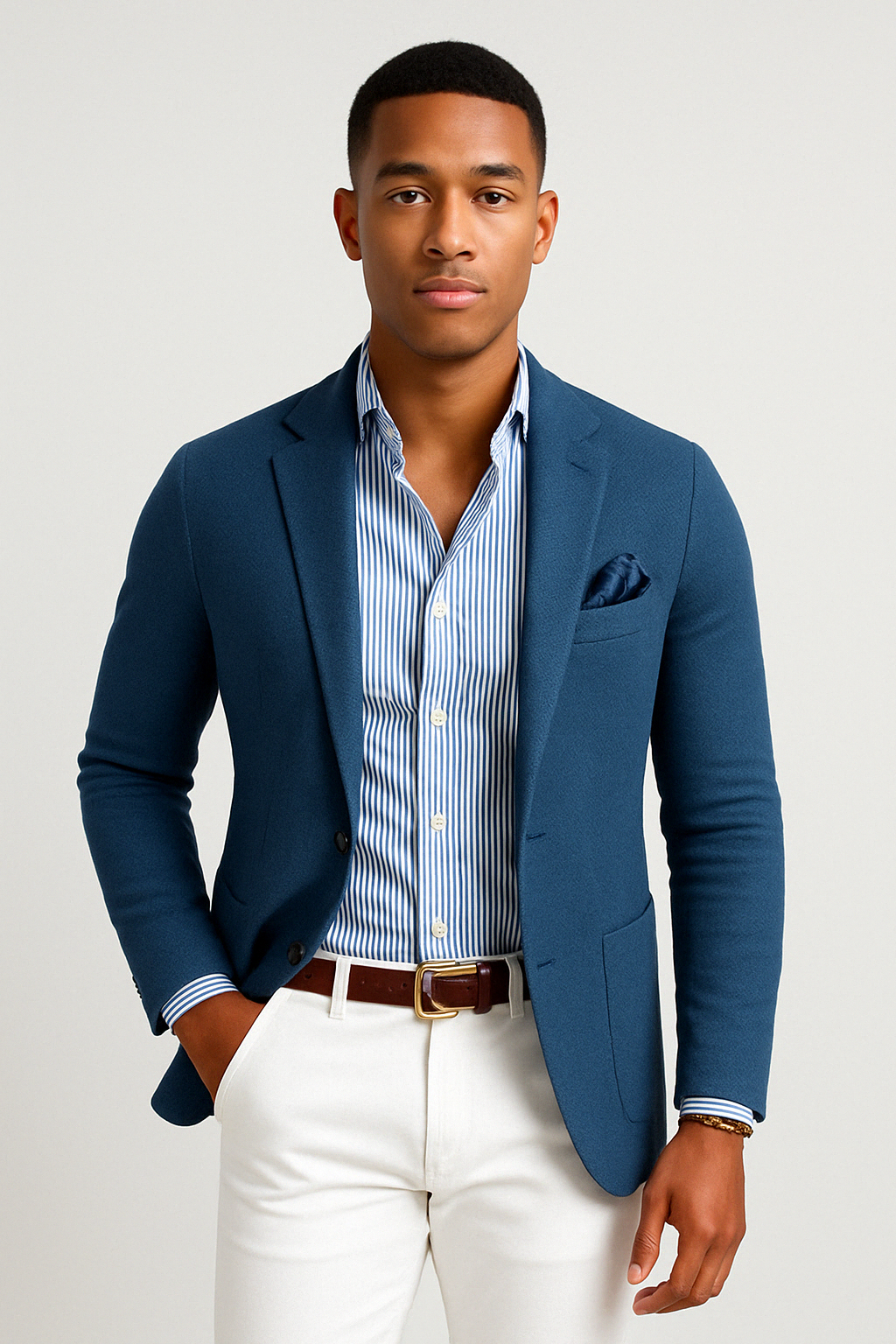 Stylish Men's Blazer with Casual Flap Pockets - Dan