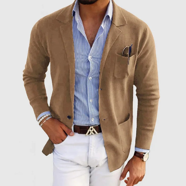 Stylish Men's Blazer with Casual Flap Pockets - Dan