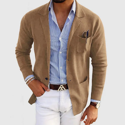 Stylish Men's Blazer with Casual Flap Pockets - Dan