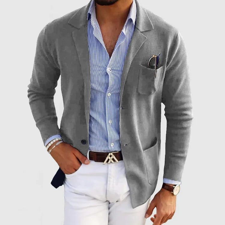Stylish Men's Blazer with Casual Flap Pockets - Dan