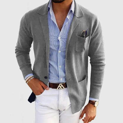 Stylish Men's Blazer with Casual Flap Pockets - Dan