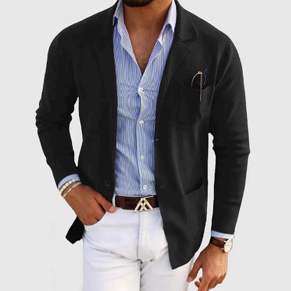 Stylish Men's Blazer with Casual Flap Pockets - Dan