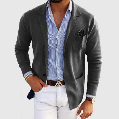 Stylish Men's Blazer with Casual Flap Pockets - Dan