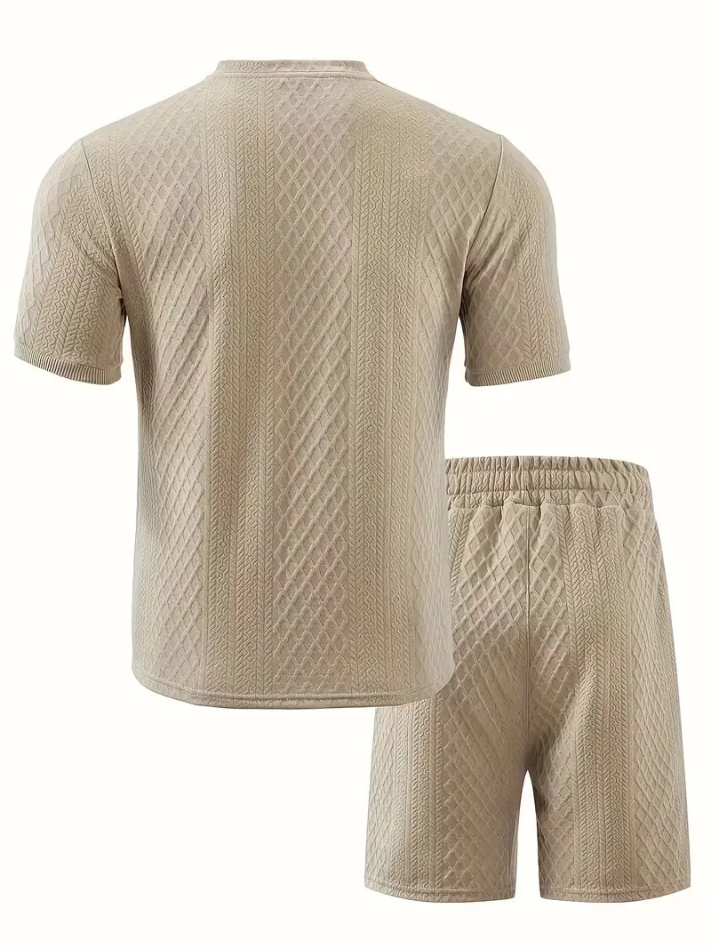 Summer Clothing Set with Jacquard Pattern
