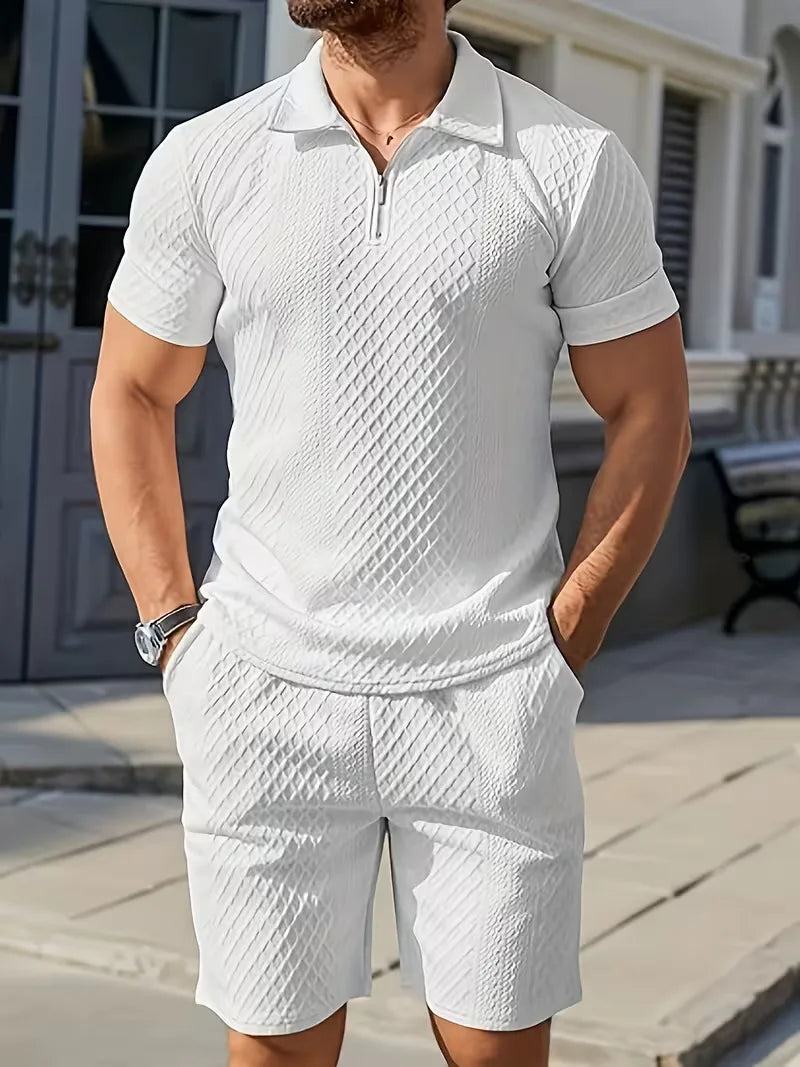 Summer Clothing Set with Polo and Shorts