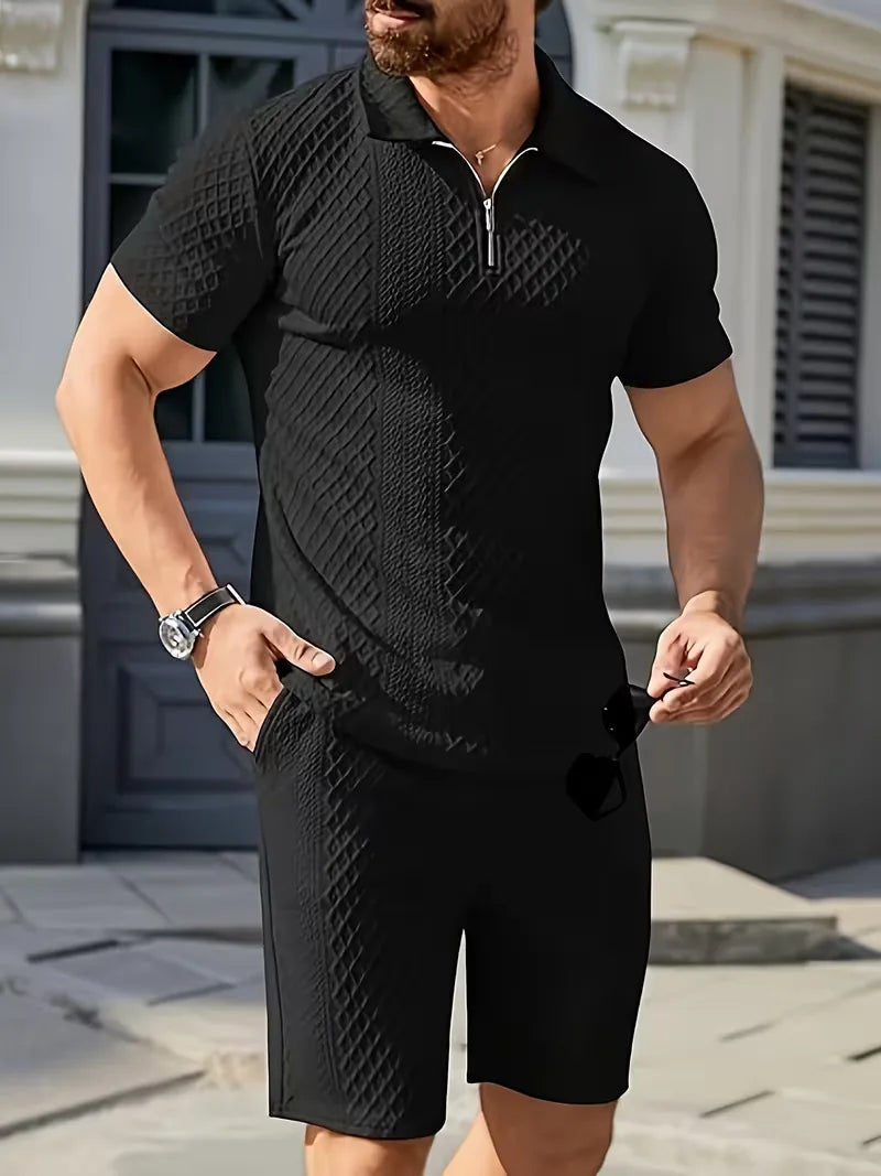 Summer Clothing Set with Polo and Shorts