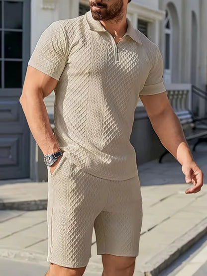 Summer Clothing Set with Polo and Shorts