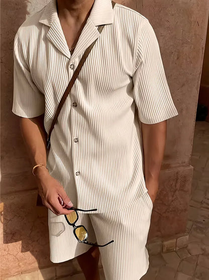 Summer Clothing Set with V-Neck
