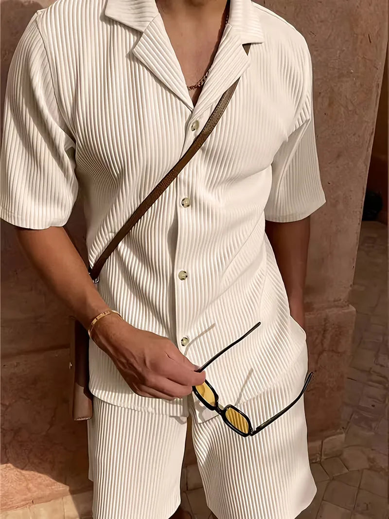 Summer Clothing Set with V-Neck