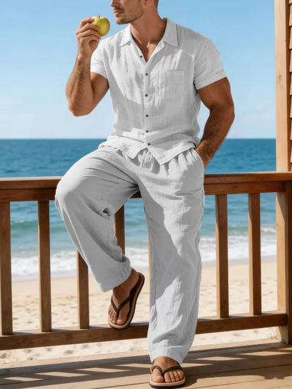 Summer Clothing Set with V-Neck