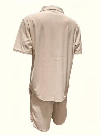 Summer Clothing Set with V-Neck