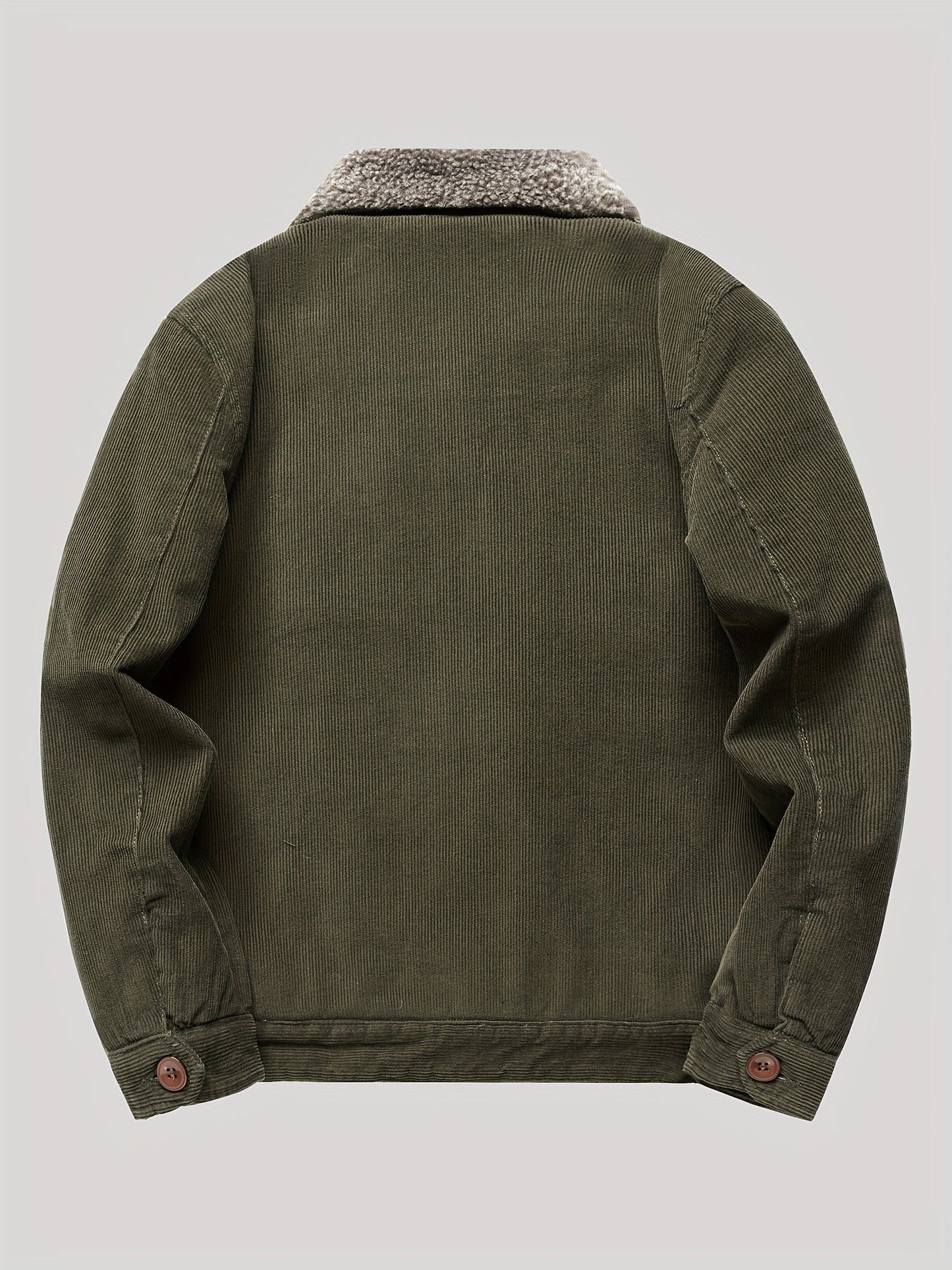 Sven | Warm fleece corduroy men's button jacket