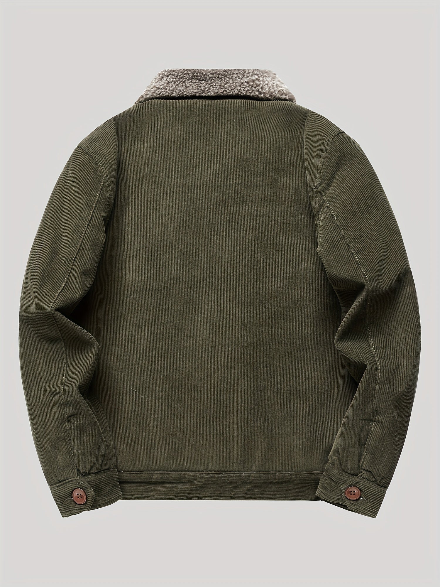 Sven | Warm fleece corduroy men's button jacket