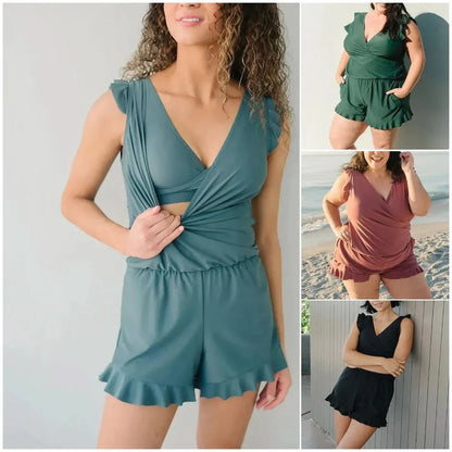 Swim Shorts with Integrated Bra