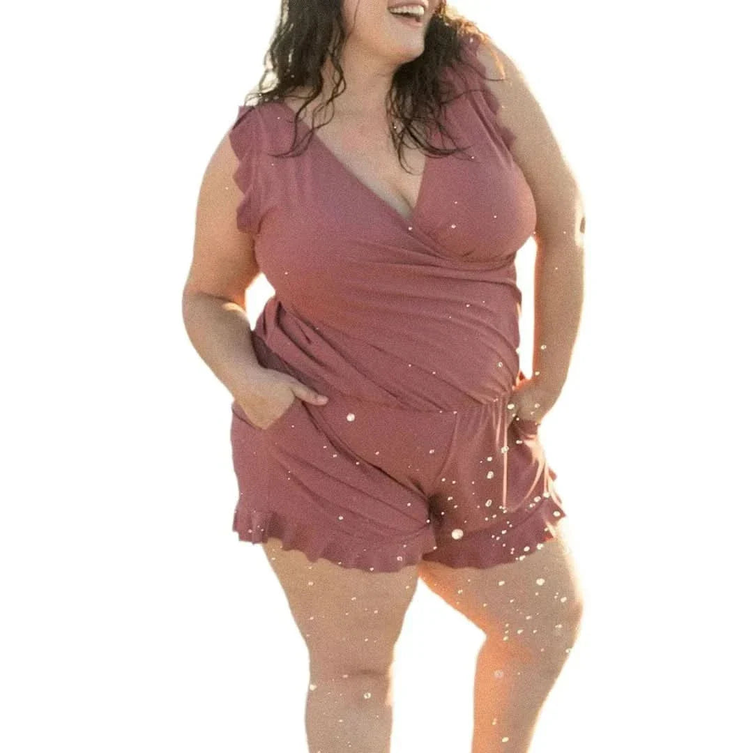 Swim Shorts with Integrated Bra