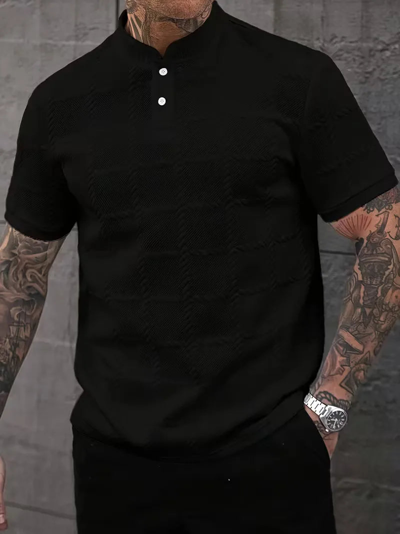 T-shirt à manches courtes avec col montant