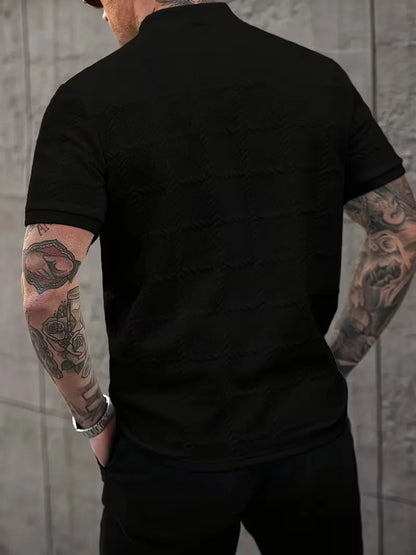 T-shirt à manches courtes avec col montant